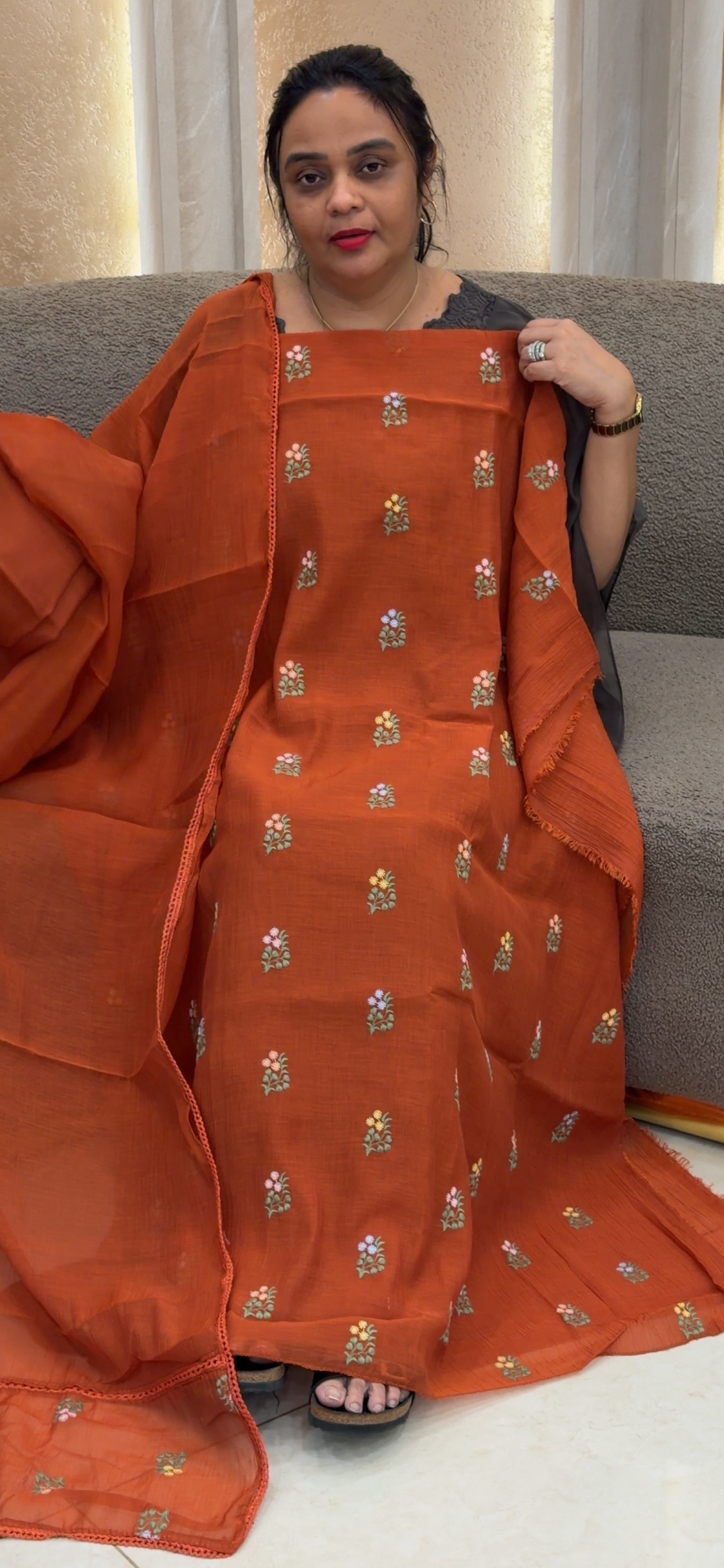 MUL CRUSHED UNSTITCHED SALWAR SUITS - NUWA - 2023