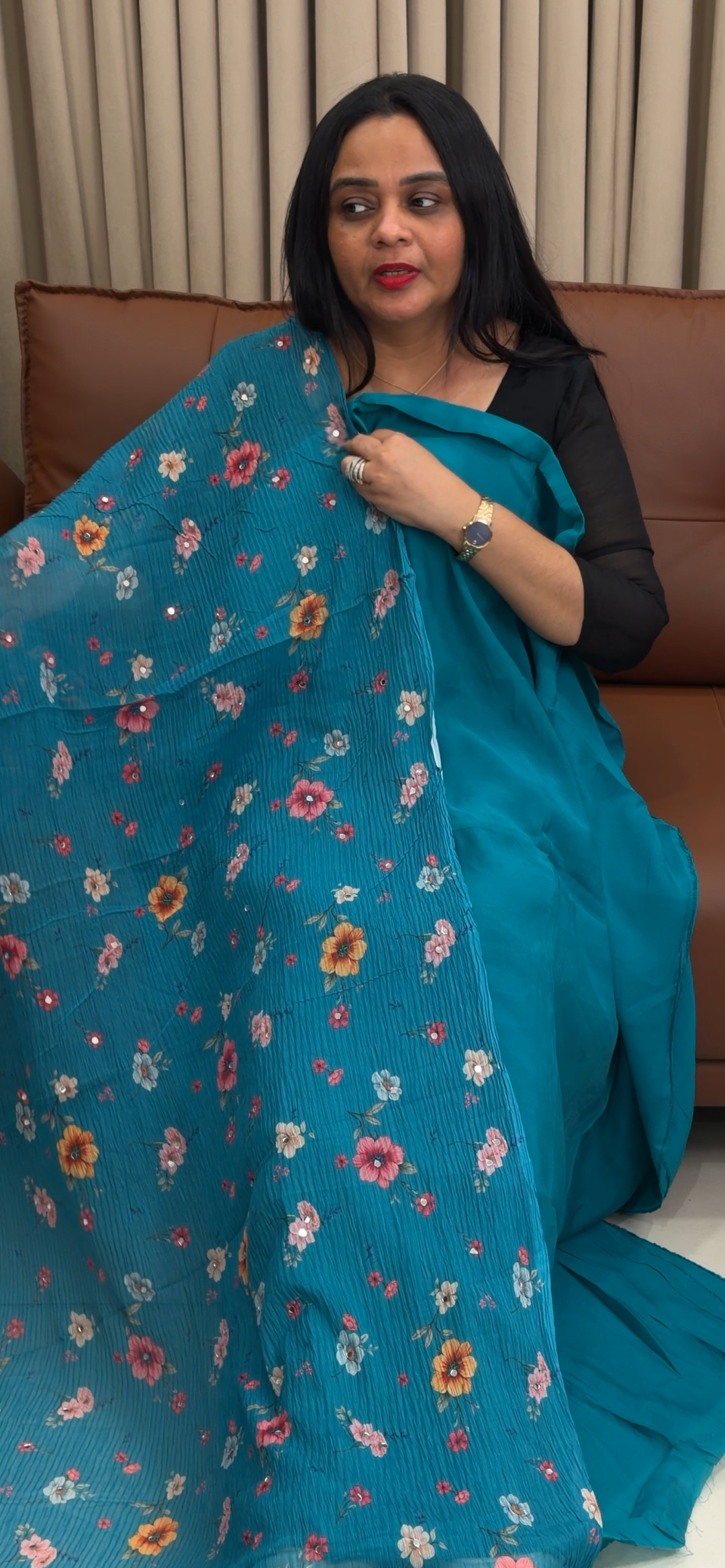 MALAI CHANDERI UNSTITCHED SALWAR SUITS - NUWA - 1913