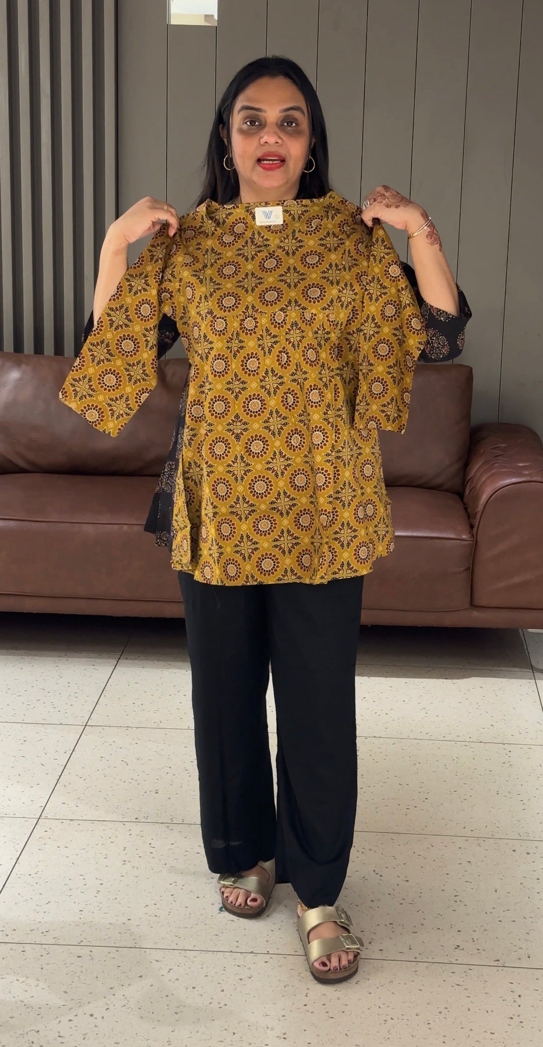 COTTON PRINTED SHORT TOPS - NUWA-649