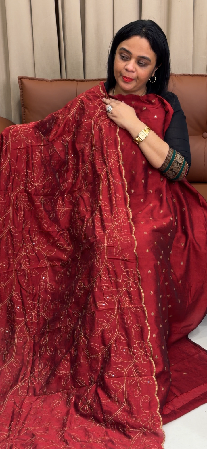 SEMI RAW SILK UNSTITCEHD SALWAR SUITS - NUWA - 2362