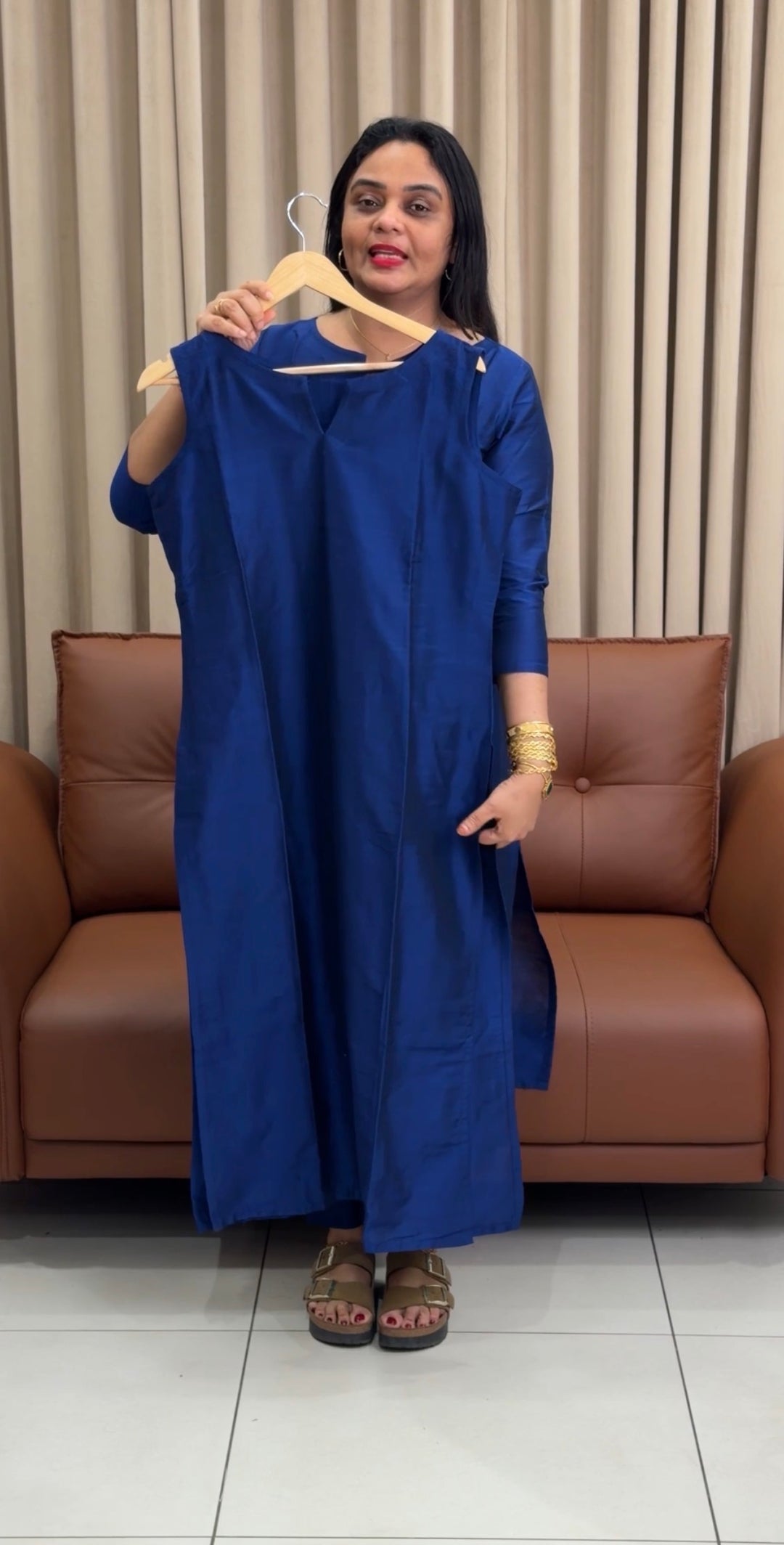 IN-HOUSE SLUB SILK CO-ORDS SETS (SLEEVLESS) - NUWA-1512