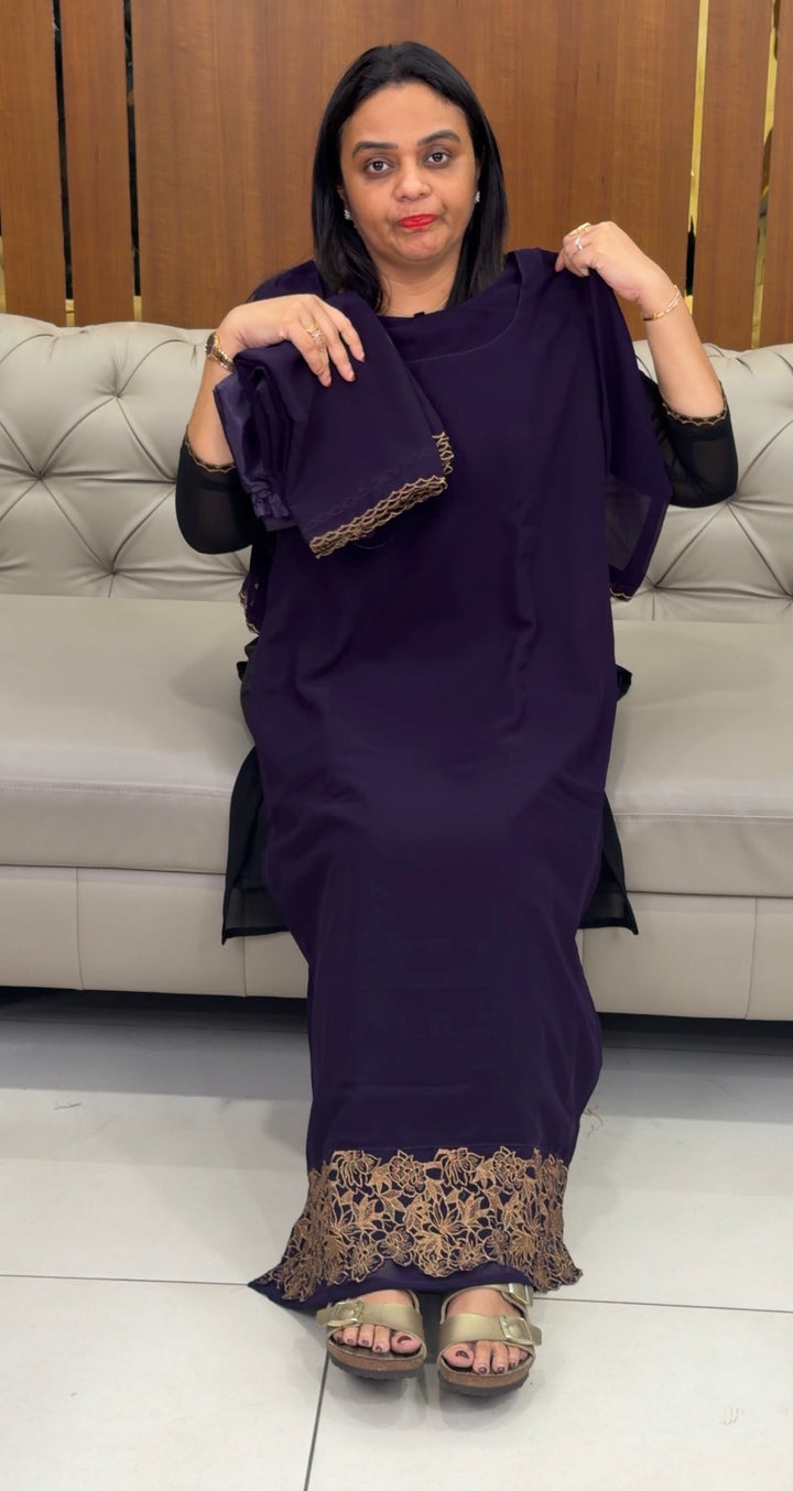 GEORGETTE TOP,BOTTOM AND DUPATTA - NUWA-1299