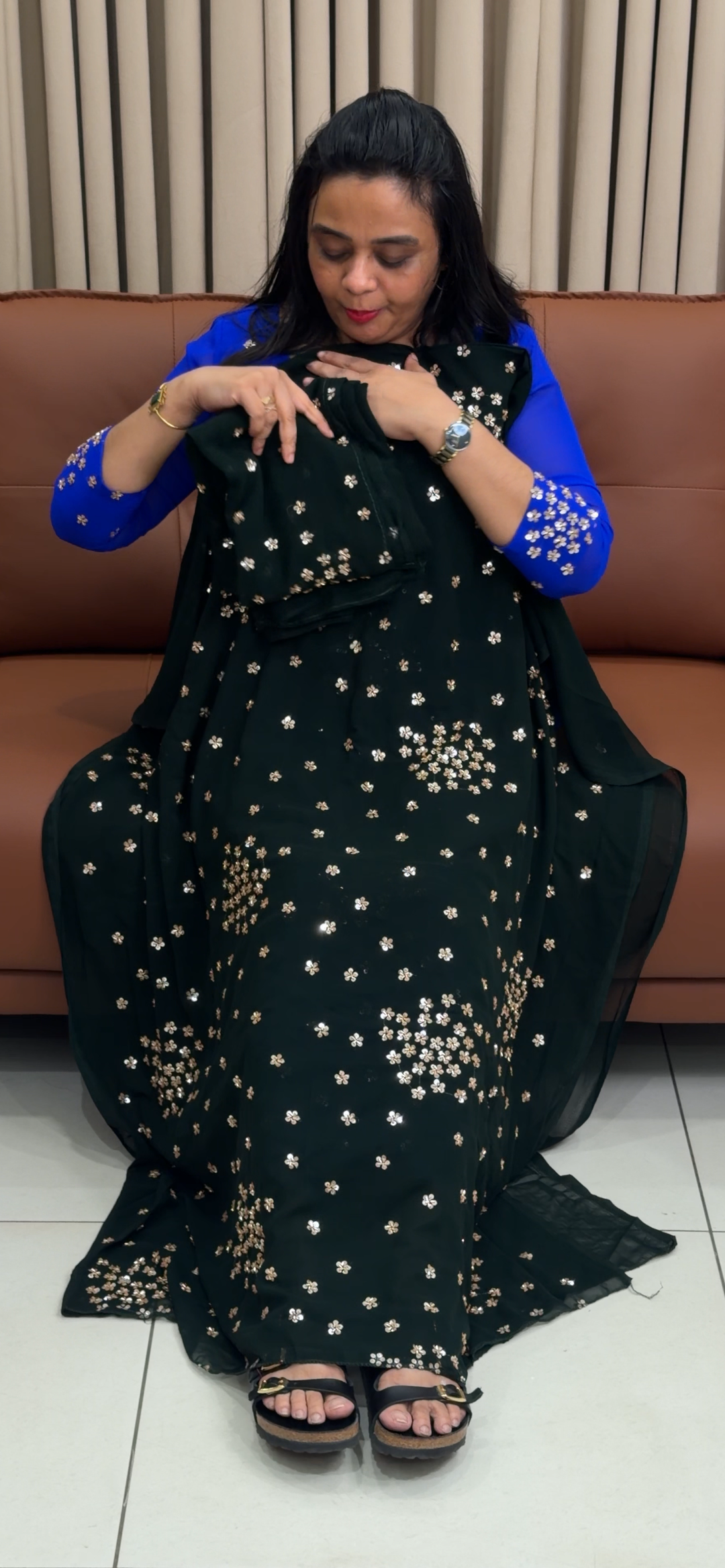 HAND WORKED UNSTITCHED SALWAR SUITS - NUWA - 1974