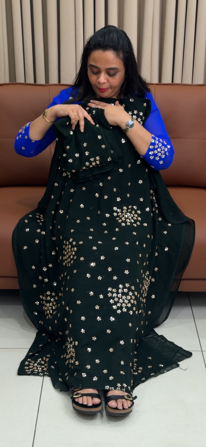 HAND WORKED UNSTITCHED SALWAR SUITS - NUWA - 1974