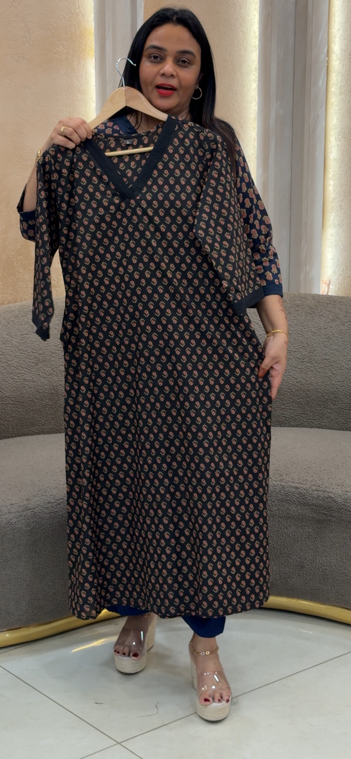 COTTON PRINTED ALINE TOPS - NUWA - 1254