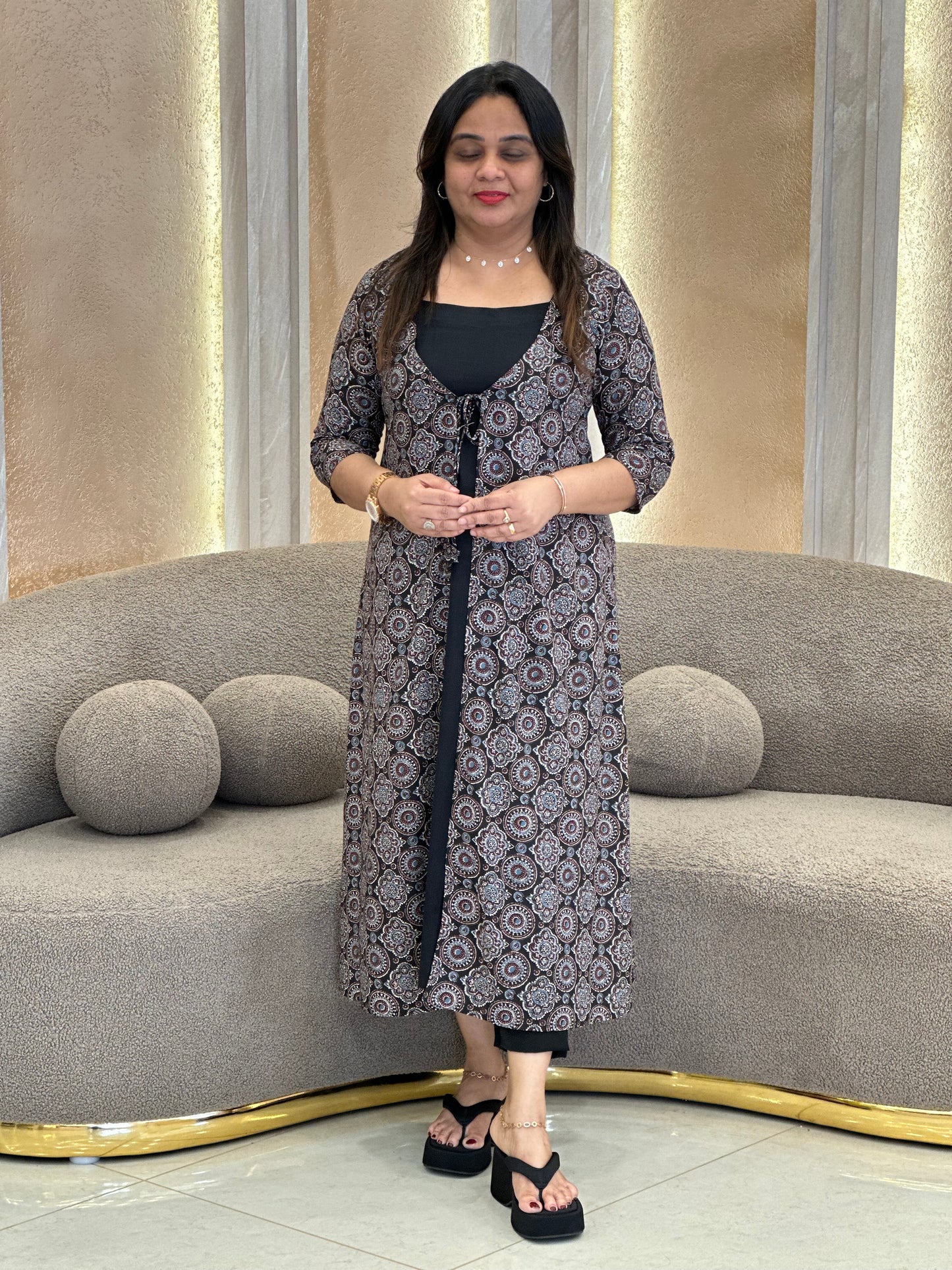 AJRAKH PRINTED JACKET TOPS - NUWA- 013