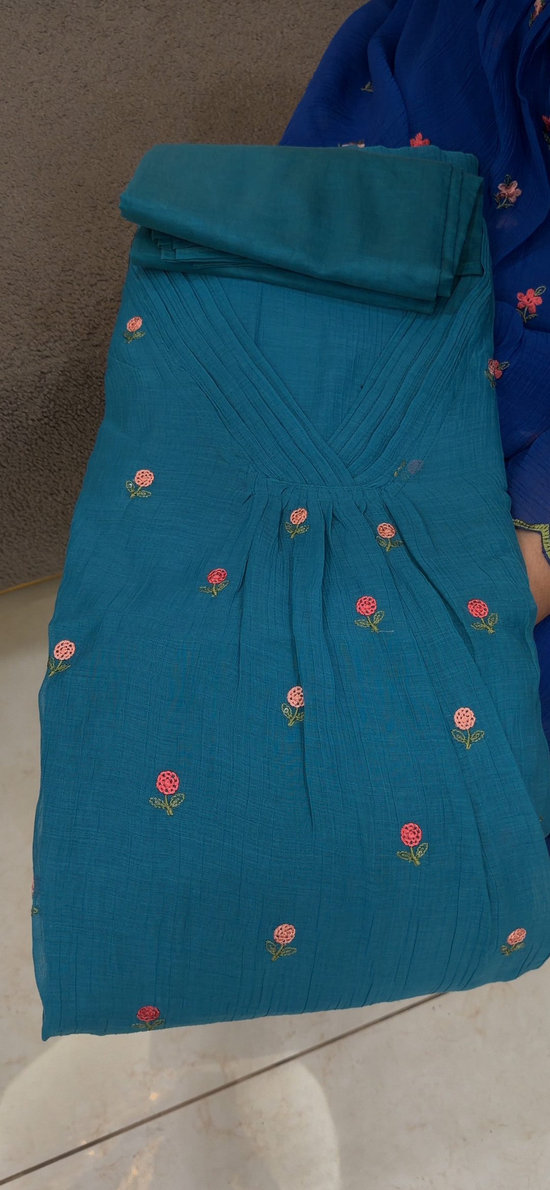 MUL CRUSHED SEMI STITCHED SALWAR SUITS - NUWA - 1755