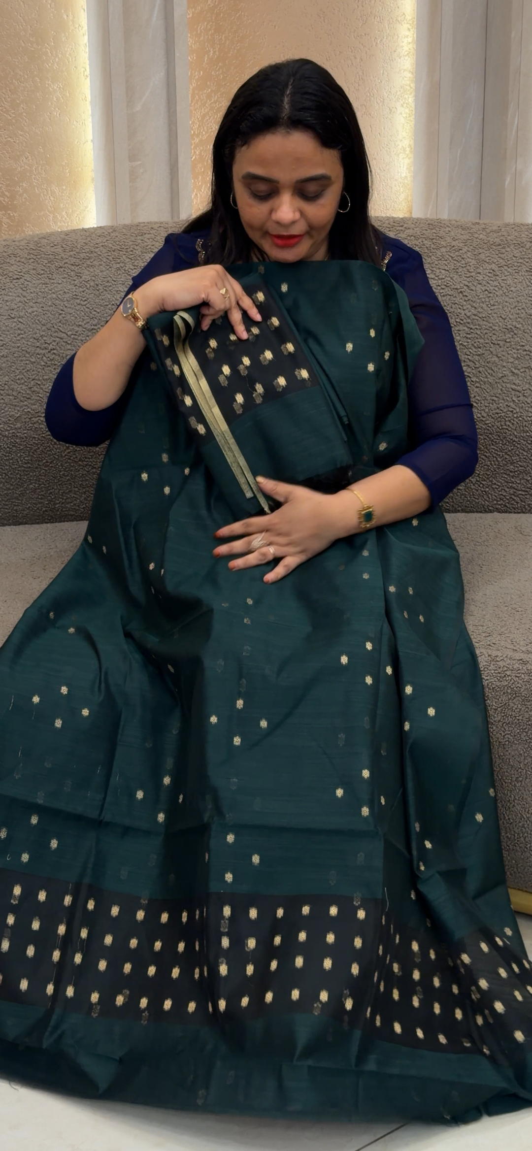 SLUB SILK UNSTITCHED SALWAR SUITS - NUWA -1364