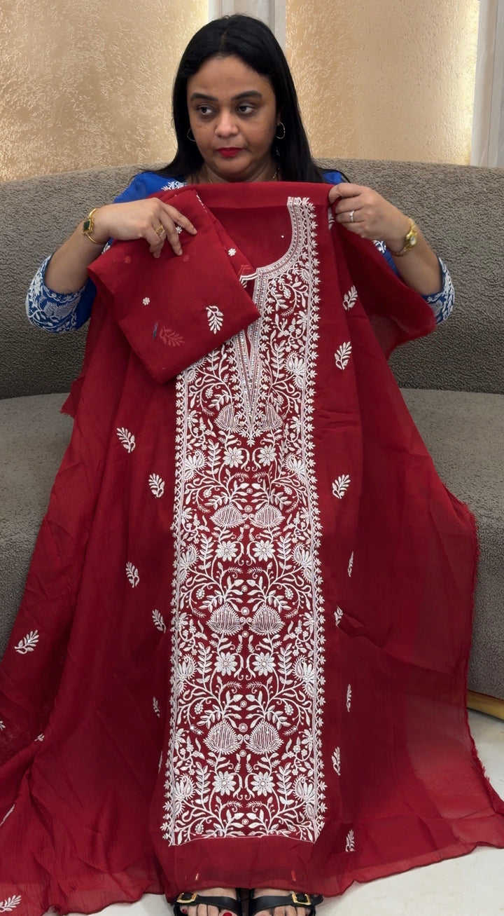 MUL CRUSHED UNSTITCHED SALWAR SUITS - NUWA-1761