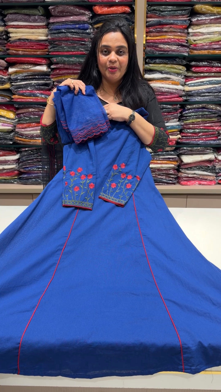 COTTON LINEN TOP,BOTTOM AND DUPATTA - NUWA-1996