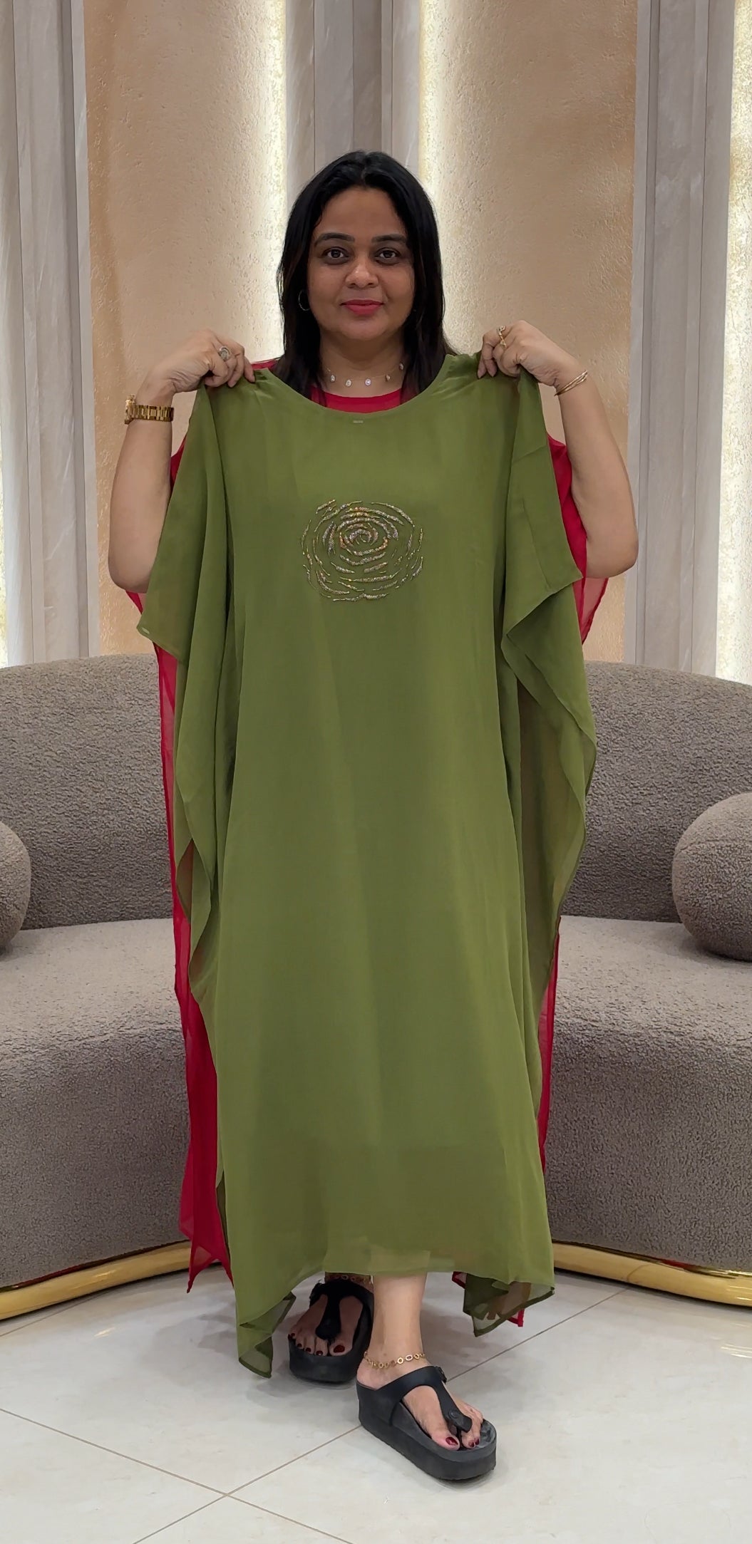 HAND WORKED KAFTAN TOP - NUWA-460