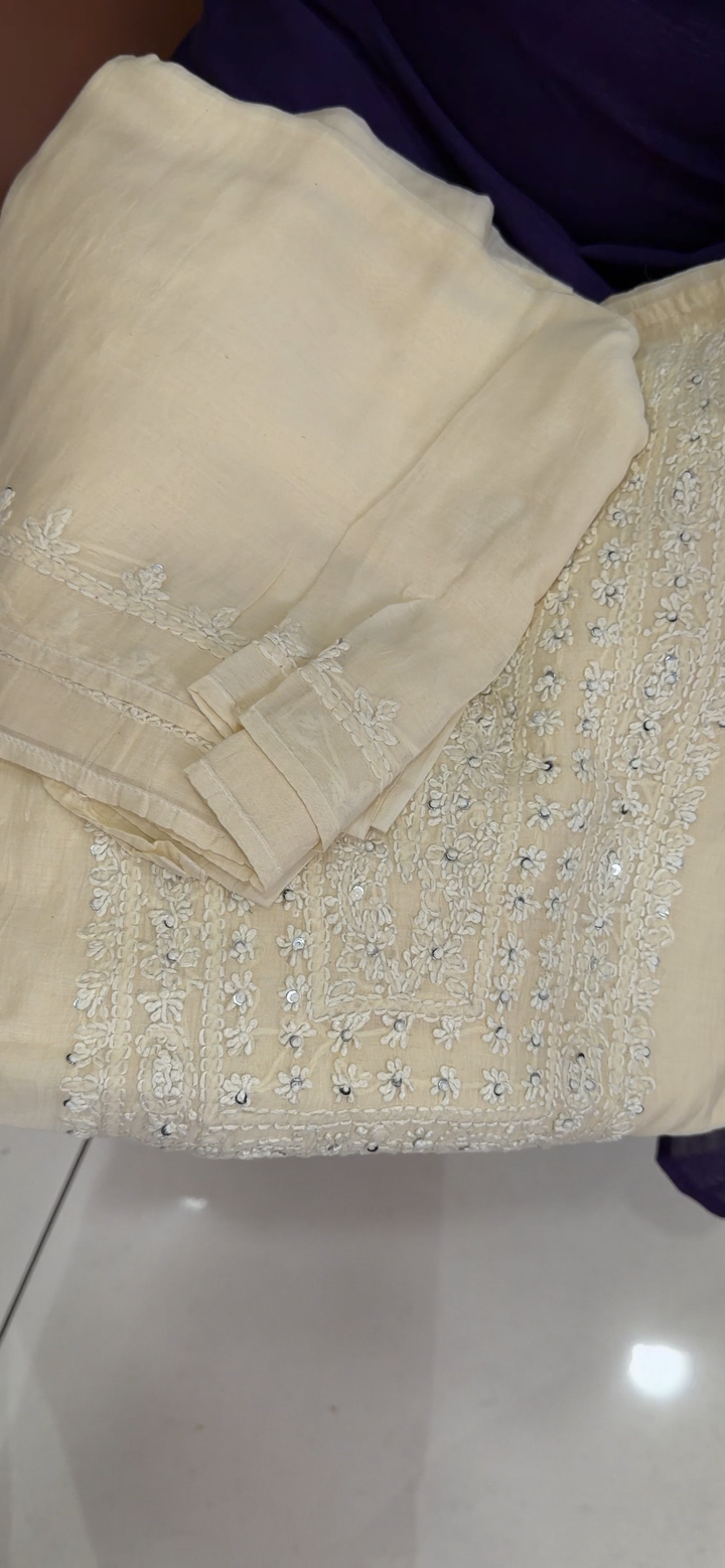 MUL CHANDERI UNSTITCHED SALWAR SUITS - NUWA - 2184