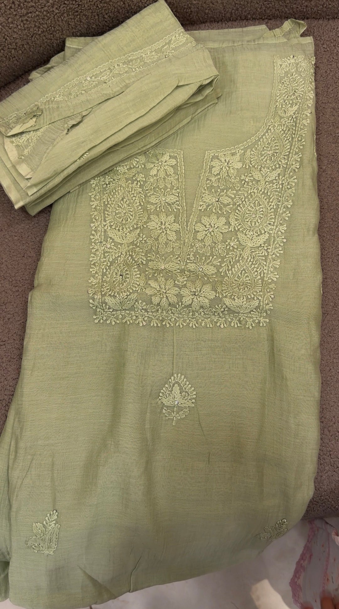 LUCKNOWI CHIKANKARI UNSTITCHED SALWAR SUITS - NUWA-1282