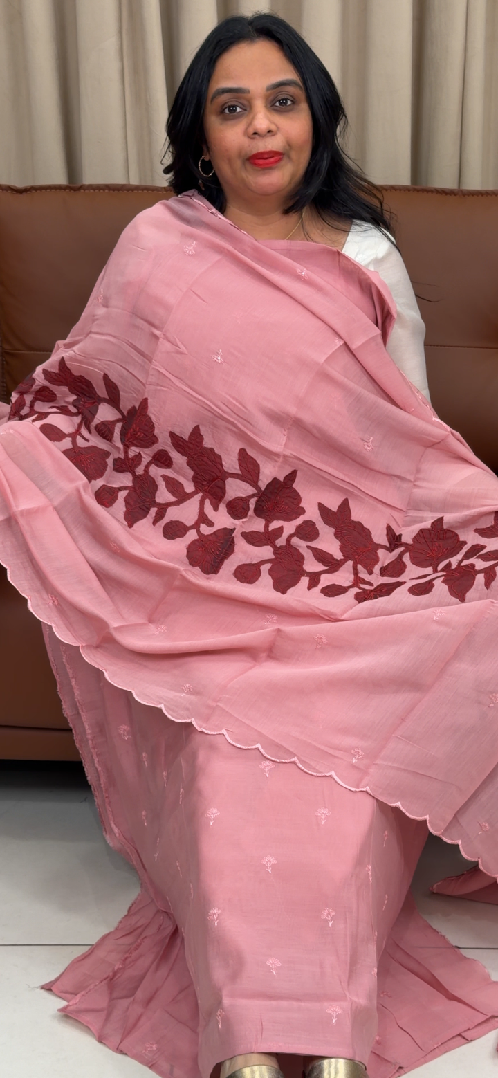 MUL CHANDERI UNSTITCHED SALWWAR SUITS - NUWA - 1342