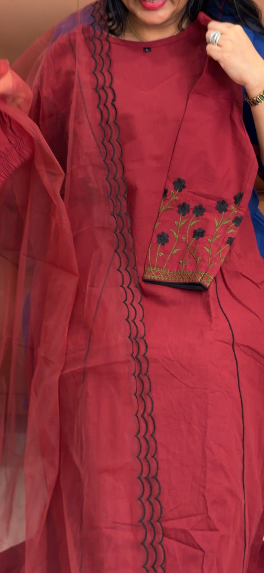 COTTON LINEN TOP, BOTTOM AND DUPATTA - NUWA - 1978