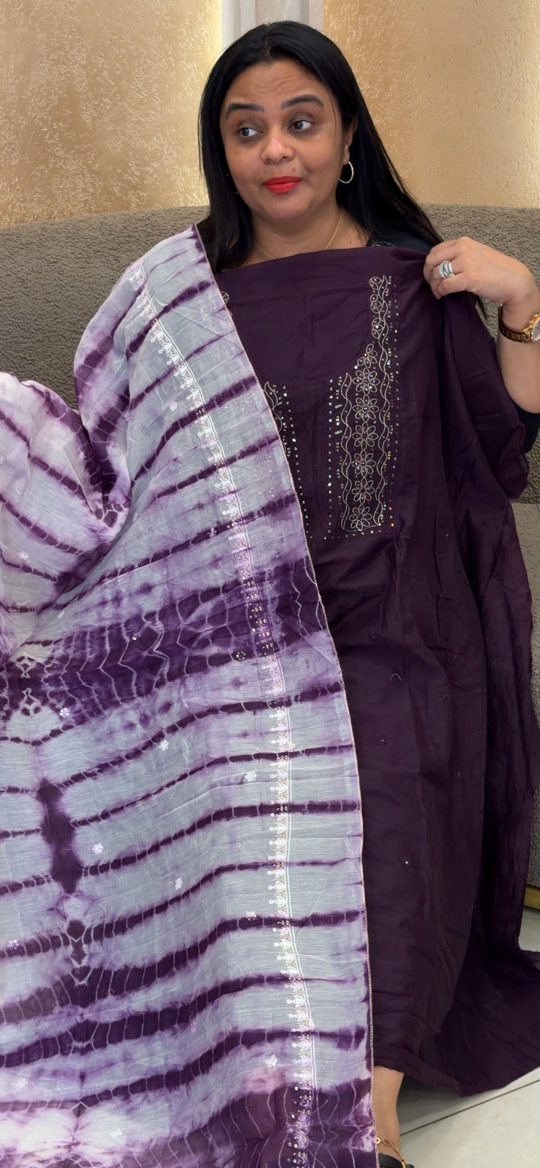 MALAI CHANDERI UNSTITCHED SALWAR SUITS - NUWA - 2128