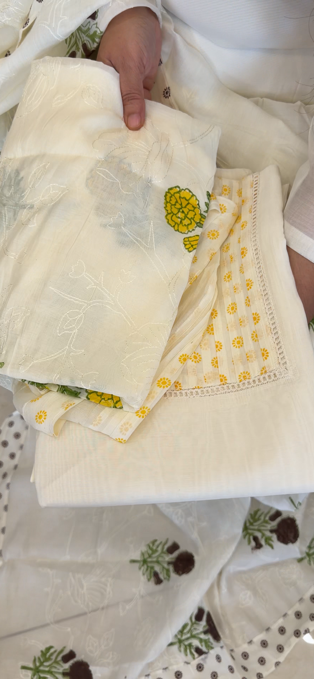 MALAI CHANDERI UNSTITCEHD SALWAR SUITS - NUWA - 2072