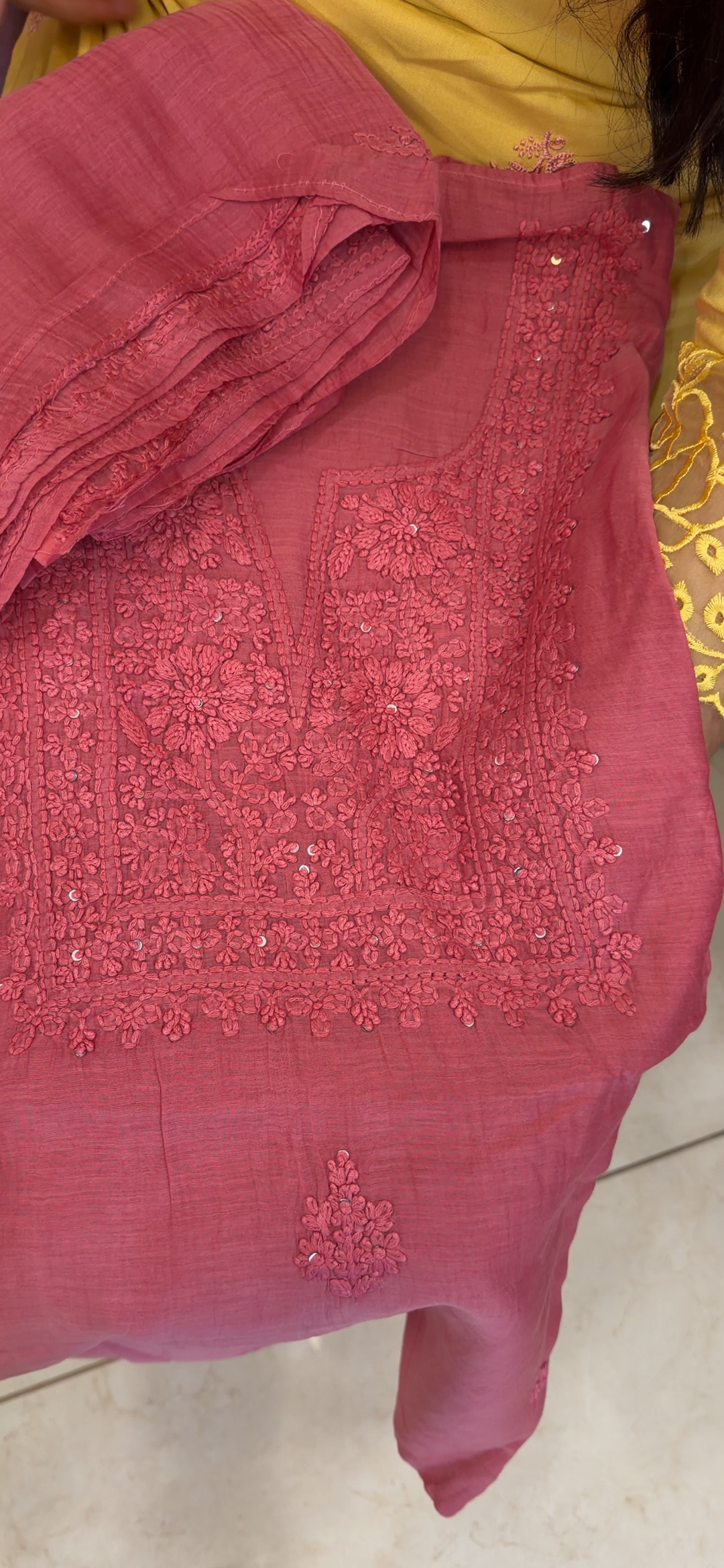 CHIKANKARI UNSTITCHED SALWAR SUITS - NUWA - 2338