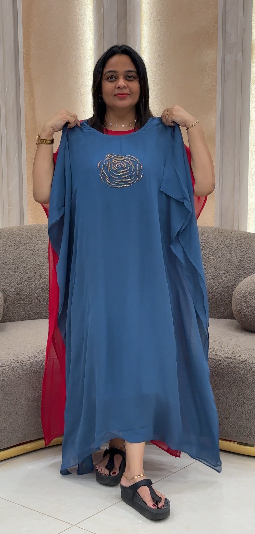 HAND WORKED KAFTAN TOP - NUWA-029