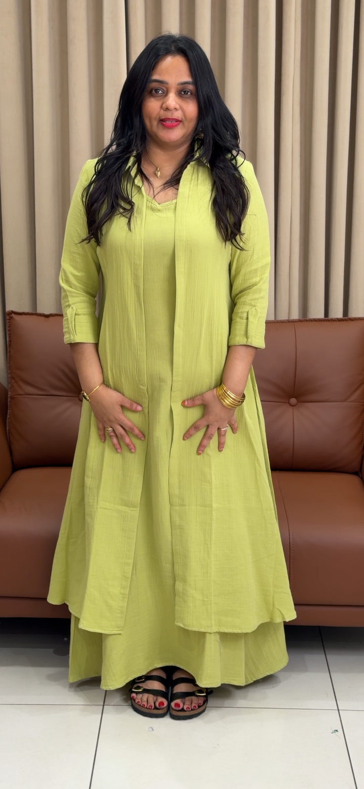 IN-HOUSE COTTON LONG TOP AND JACKET - NUWA - 1671