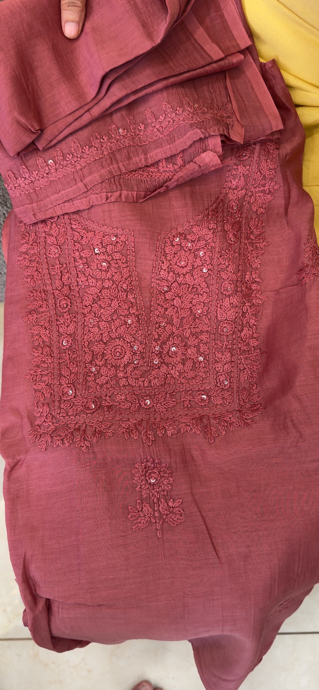 CHIKANKARI UNSTITCHED SALWAR SUITS - NUWA - 2338
