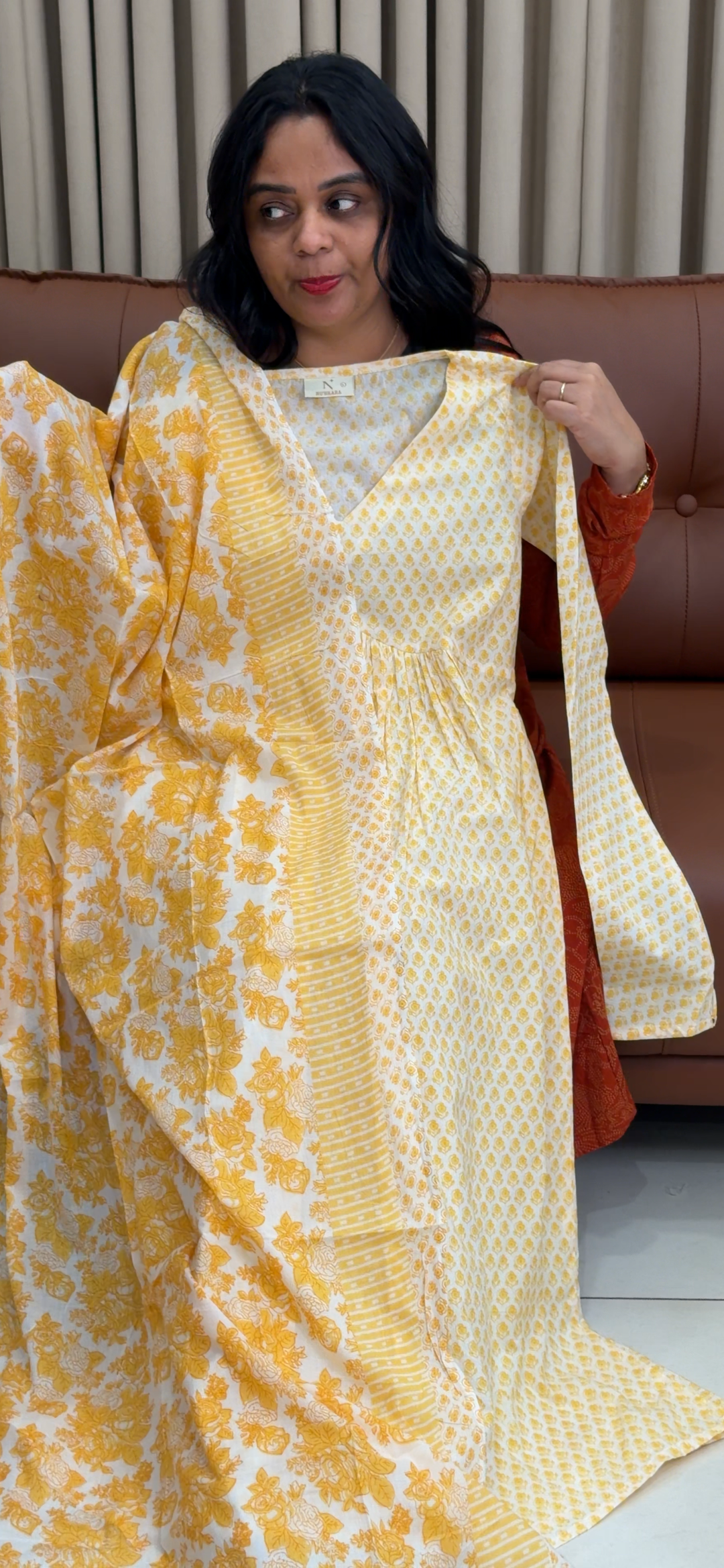 ALIYA CUT ALINE TOP AND DUPATTA - NUWA - 1790