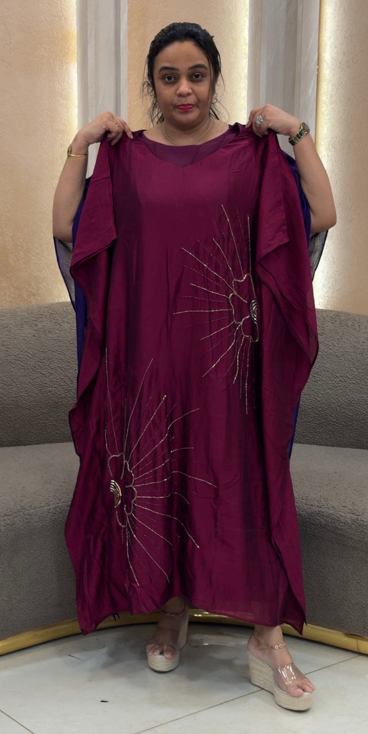 IN-HOUSE SEMI RAW SILK KAFTAN TOPS - NUWA-2018