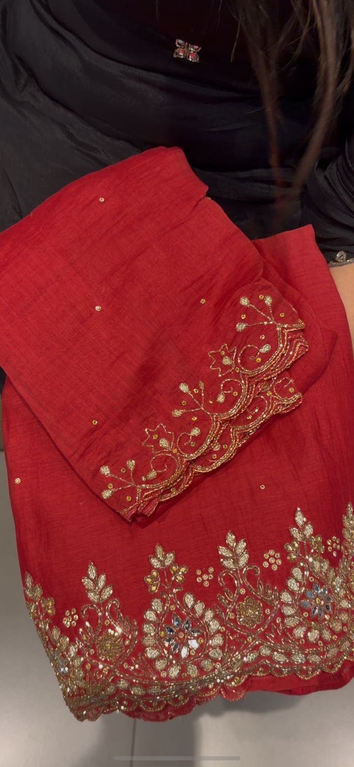 BANARASI MUL UNSTITCHED SALWAR SUITS - NUWA - 481