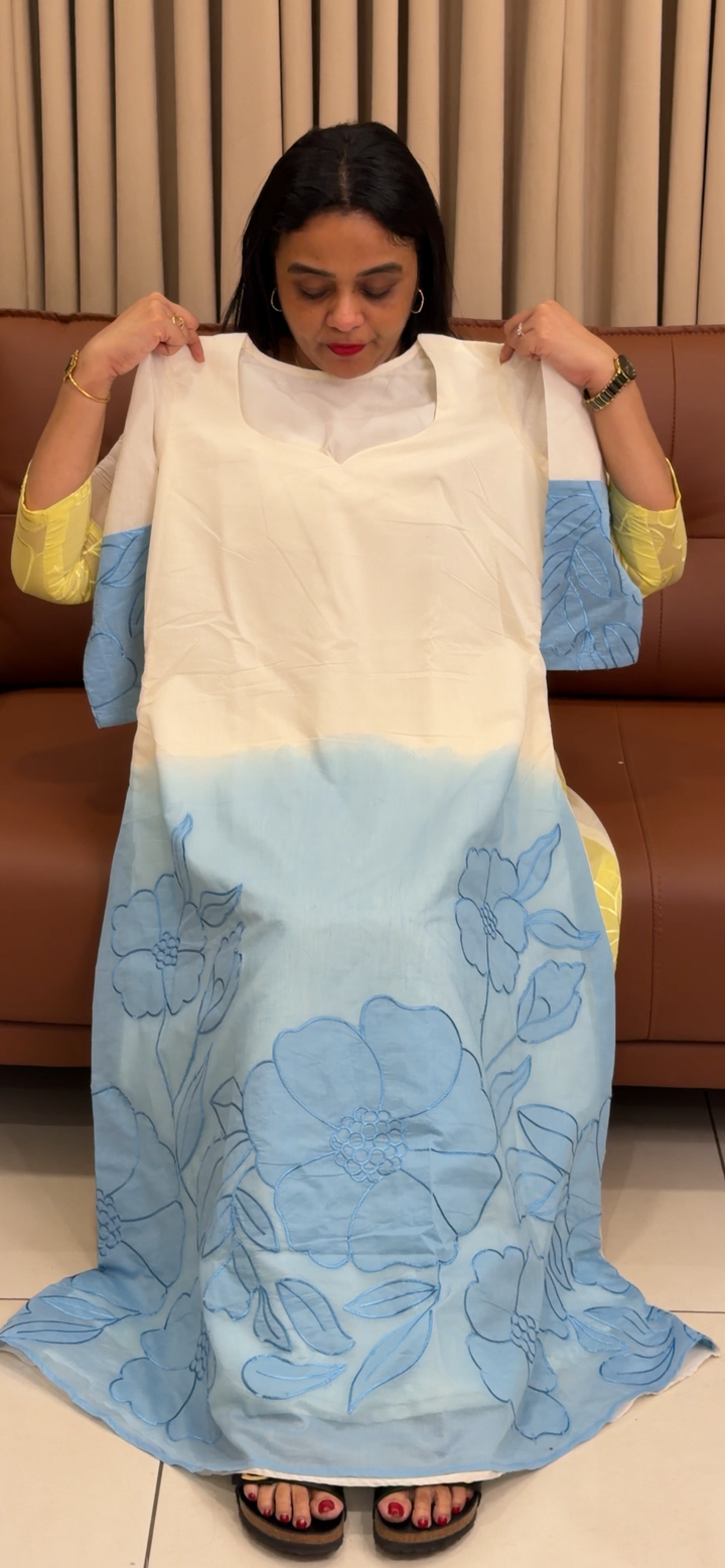 IN-HOUSE MALAI CHANDERI LONG ALINE TOPS - NUWA - 1768