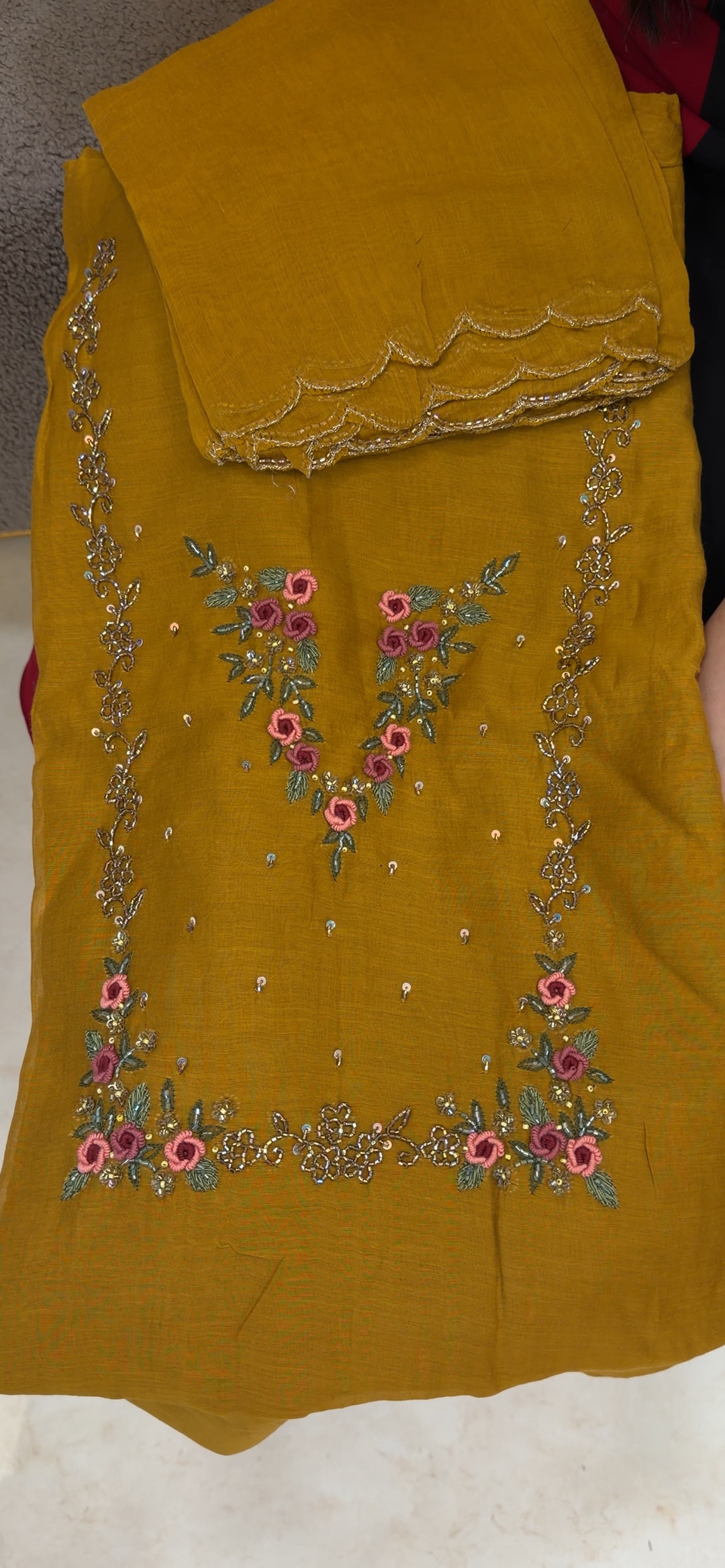 MALAI CHANDERI UNSTITCHED SALWAR SUITS - NUWA - 2140