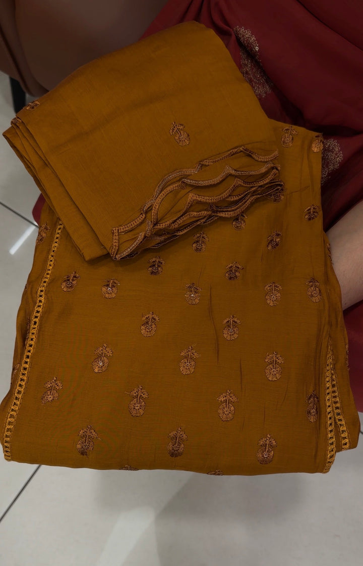 MALAI CHANDERI UNSTITCHED SALWAR SUITS - NUWA-1841