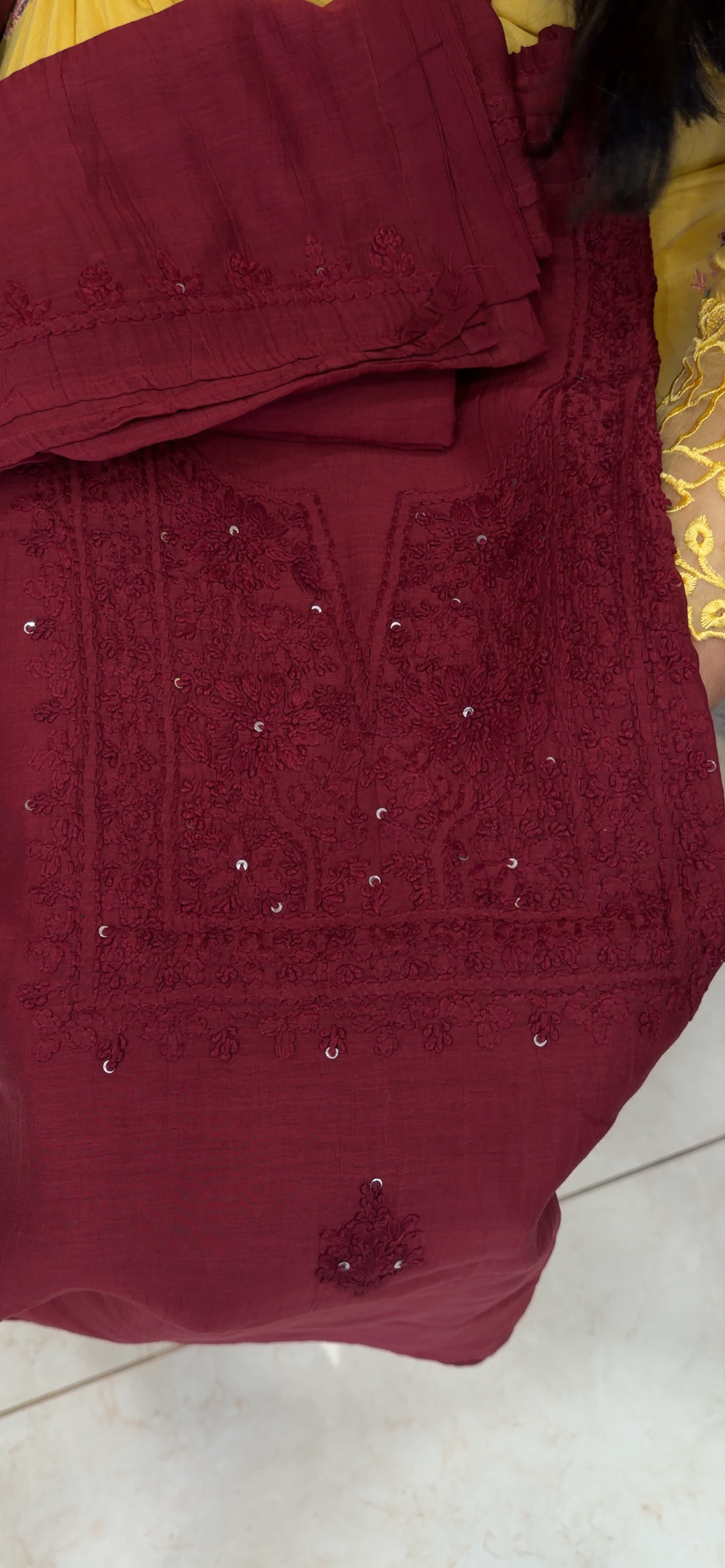 CHIKANKARI UNSTITCHED SALWAR SUITS - NUWA - 2338