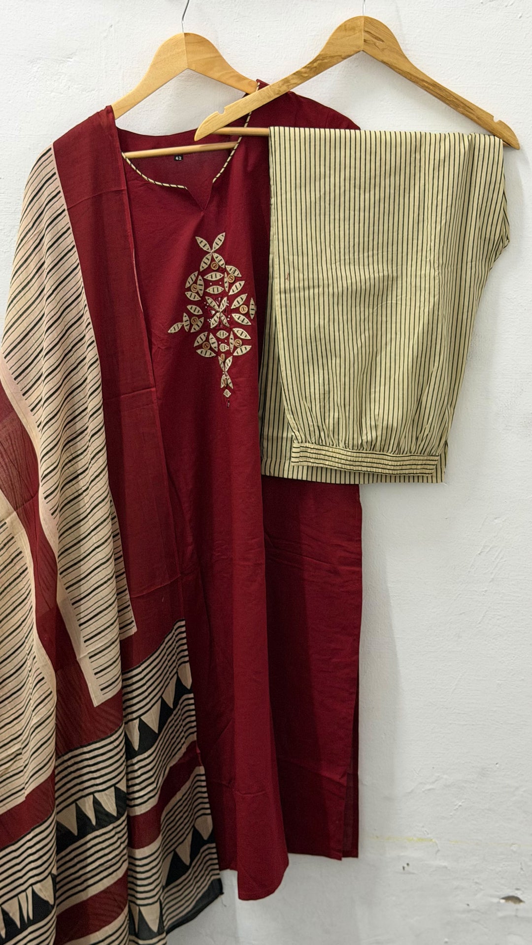 COTTON TOP, BOTTOM AND DUPATTA - NUWA - 2518
