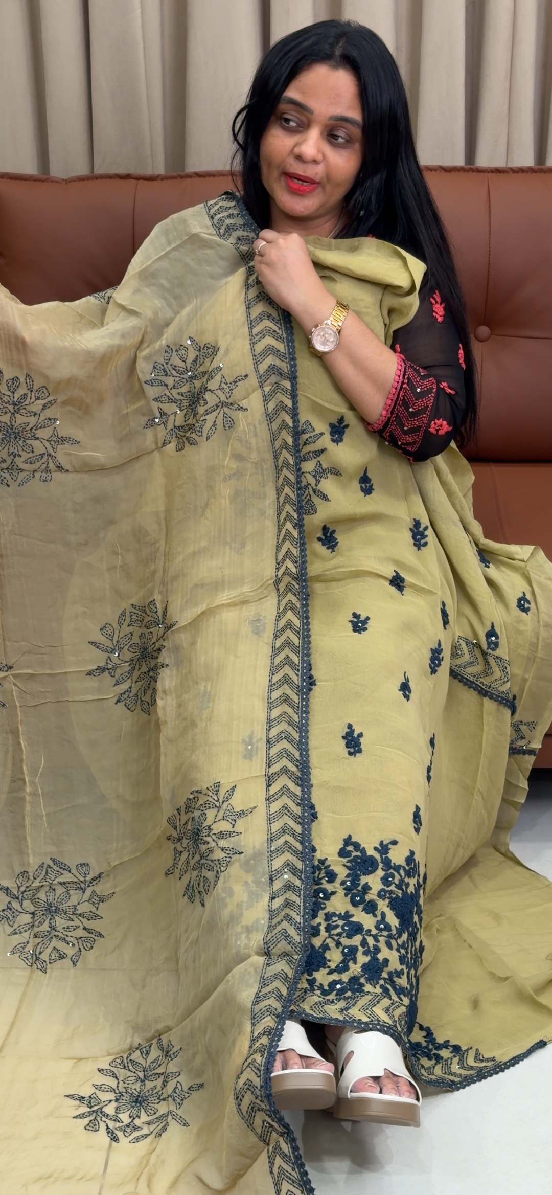 VISCOSE GEORGETTE UNSTITCHED SALWAR SUITS - NUWA - 2227