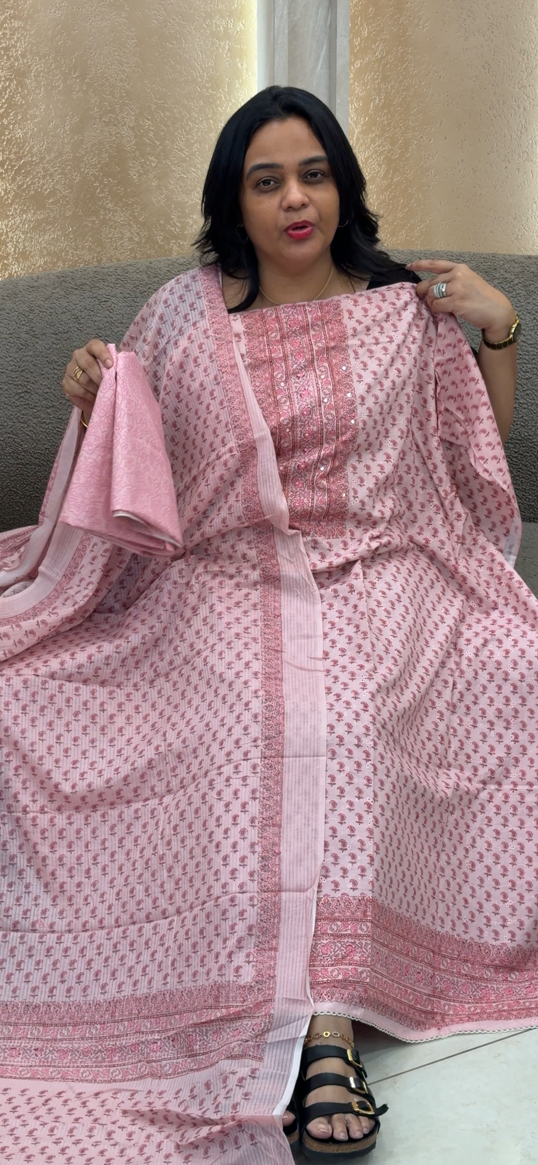 MUL CHANDERI UNSTITCHED SALWAR SUIST - NUWA - 2093