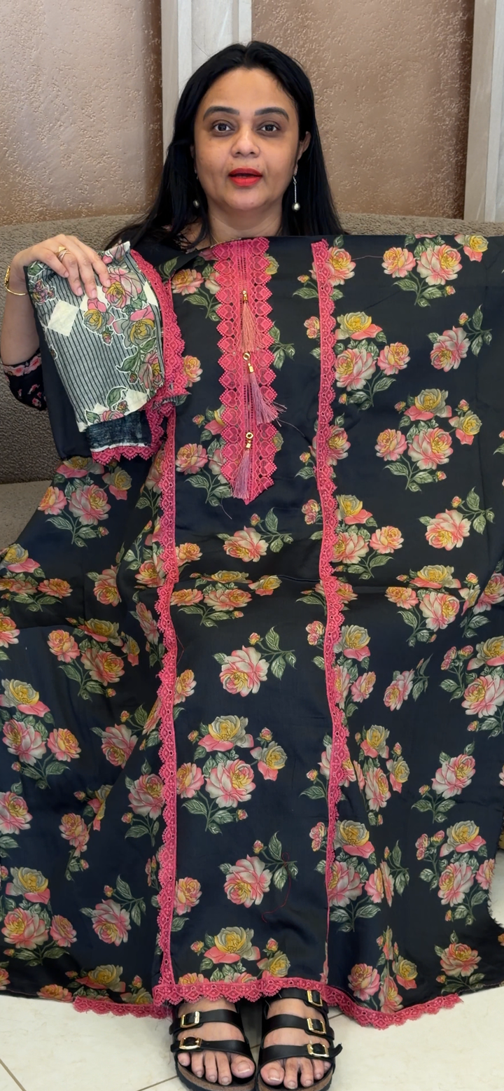 PRINTED COTTON UNSTITCHED SALWAR SUITS - NUWA - 2256