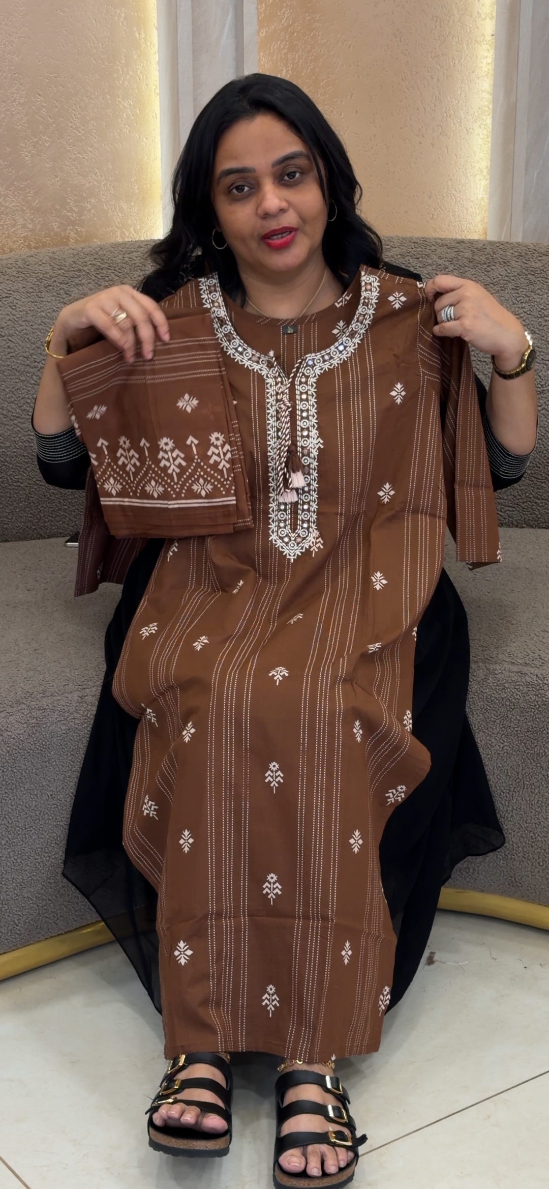 COTTON TOP, BOTTOM AND DUPATTA - NUWA - 2028