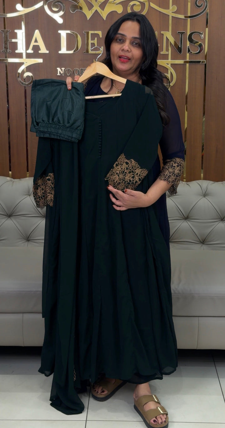 ANARKALI TOP,BOTTOM AND DUPATTA - NUWA-1049