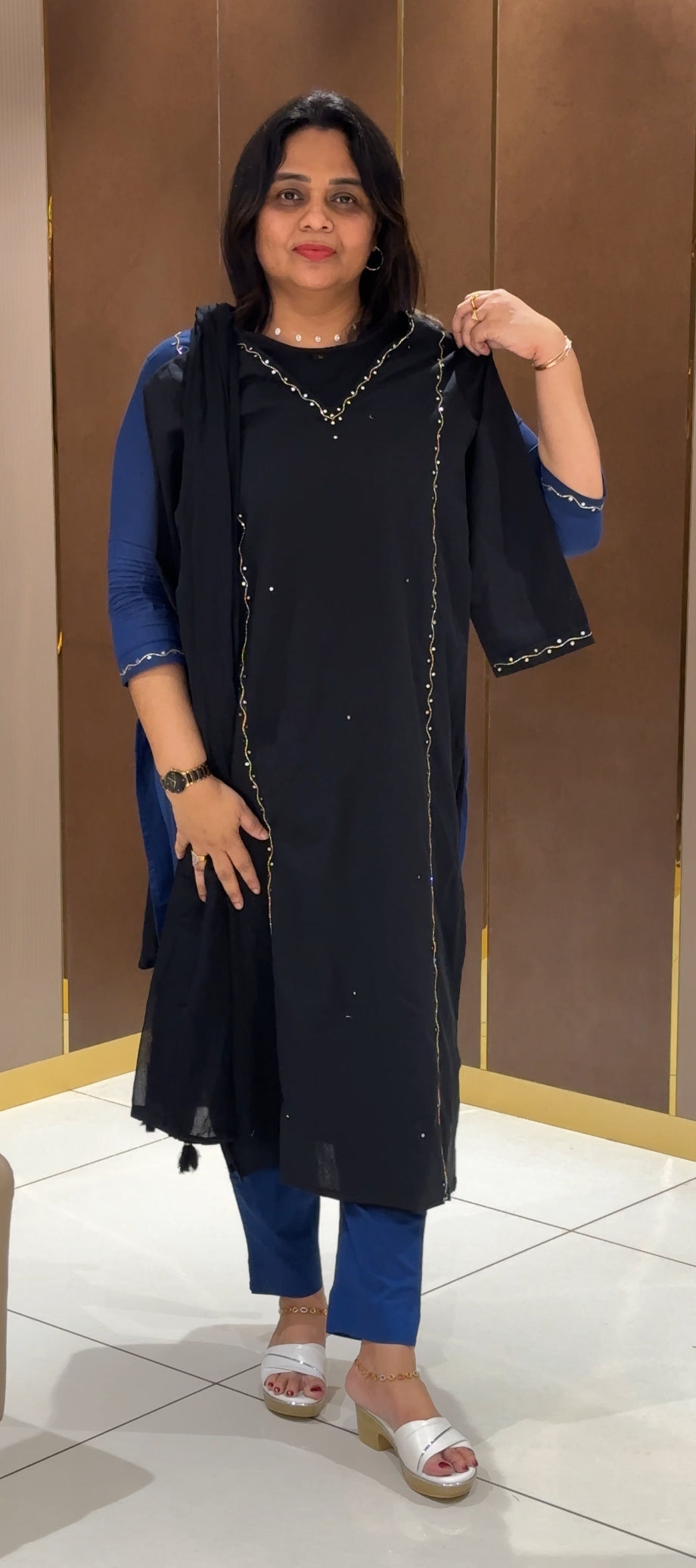 MULMUL COTTON TOP,BOTTOM AND DUPATTA - NUWA-041