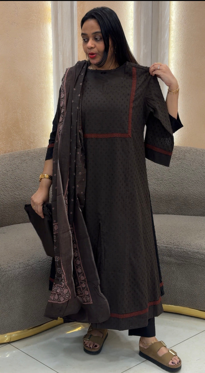 COTTON TOP,BOTOM AND DUPATTA - NUWA-1099