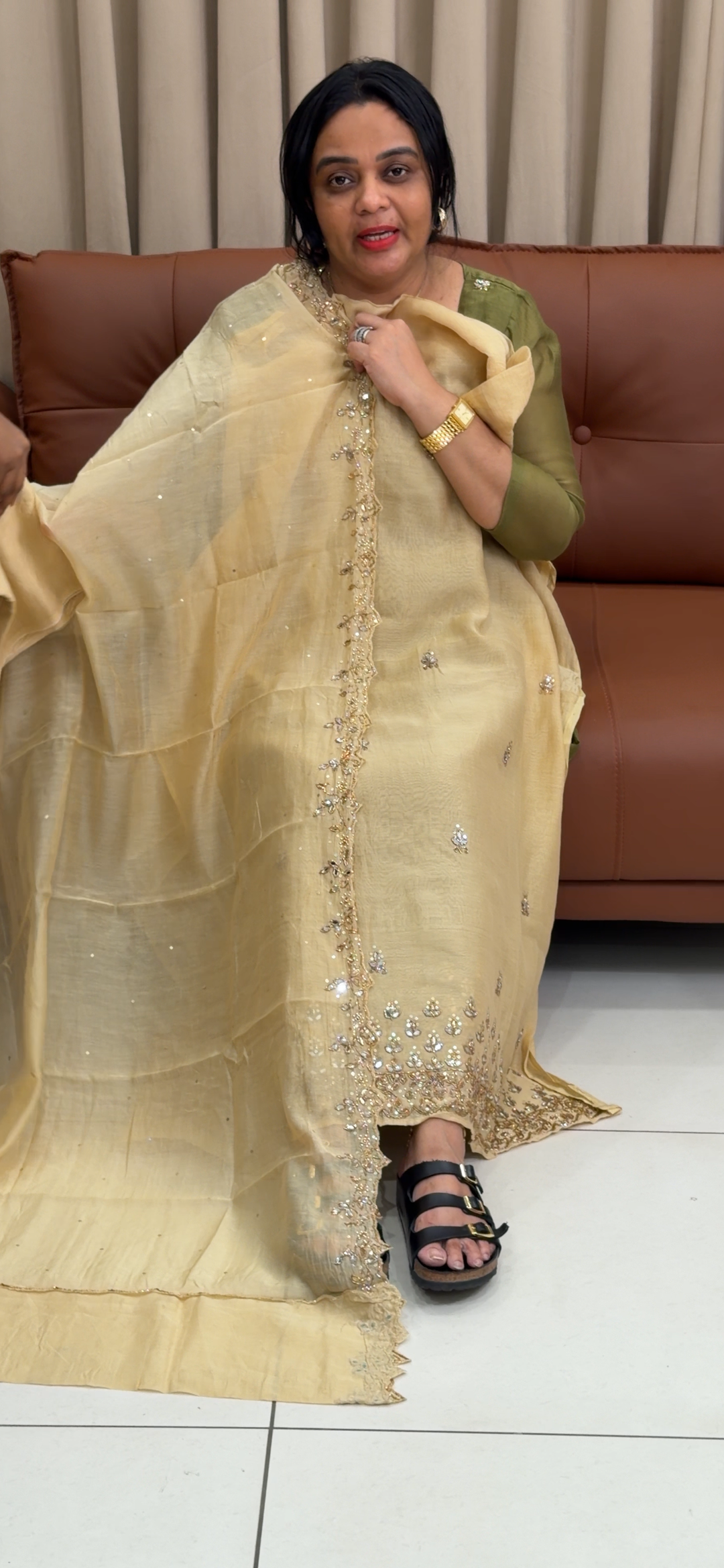 HANDWORKED UNSTITCHED SALWAR SUITS - NUWA - 2188
