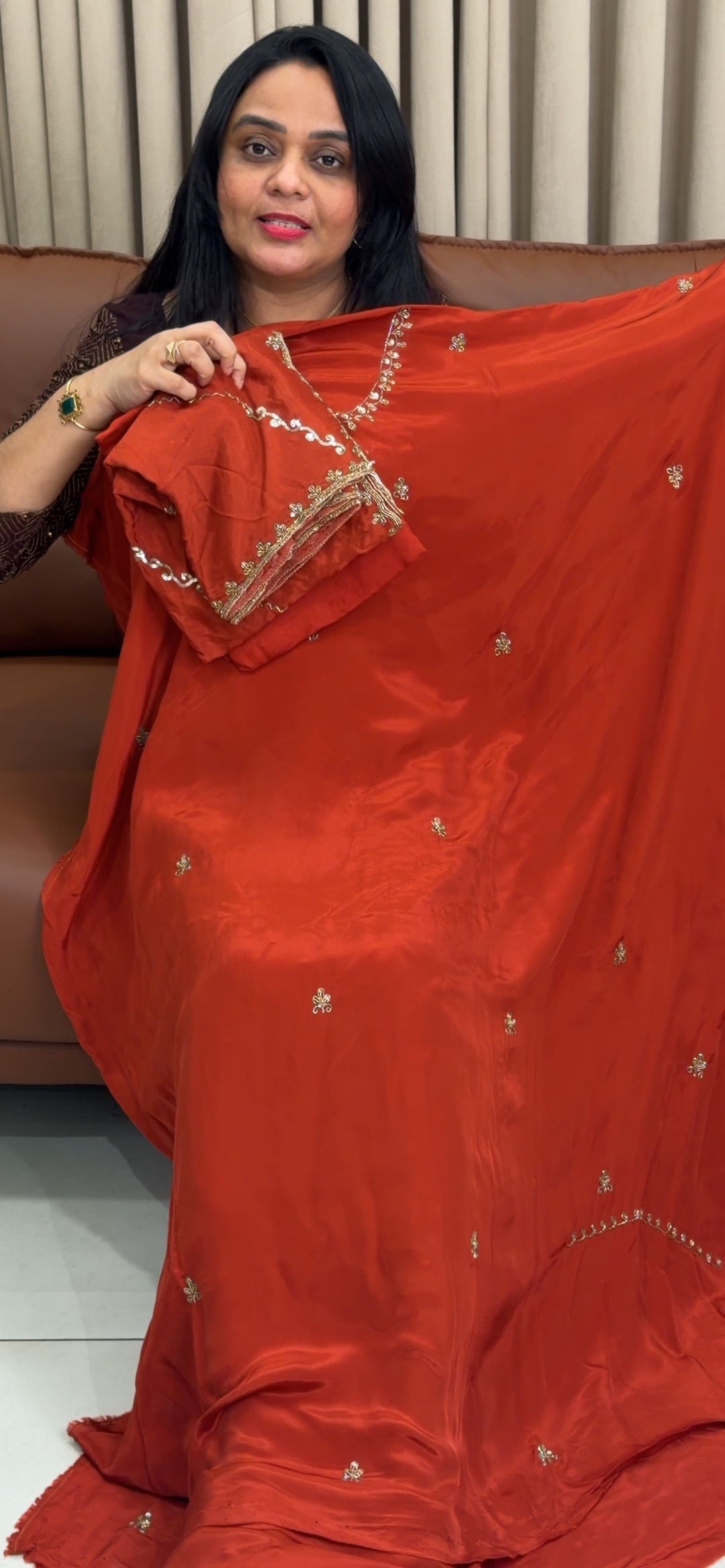 VISCOSE CRAPE UNSTITCHED SALWAR SUITS - NUWA - 1934