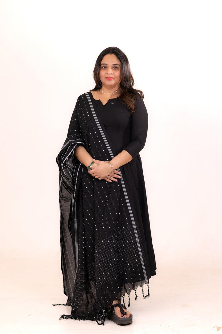 HANDLOOM COTTON TOP,BOTTOM AND DUPATTA - NUWA-619