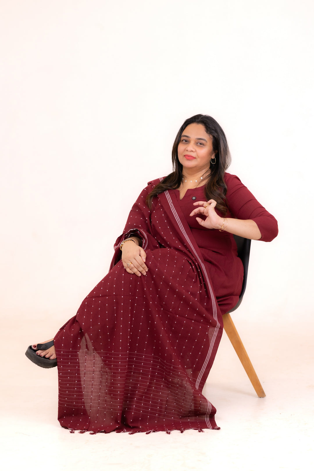 HANDLOOM COTTON TOP,BOTTOM AND DUPATTA - NUWA-619