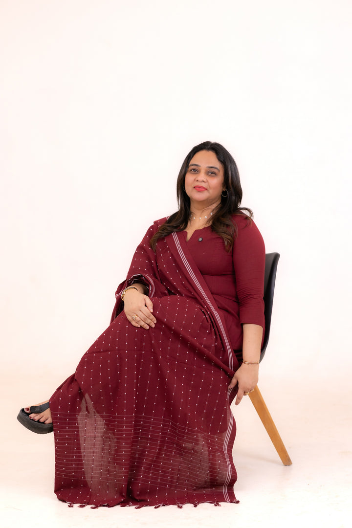 HANDLOOM COTTON TOP,BOTTOM AND DUPATTA - NUWA-619