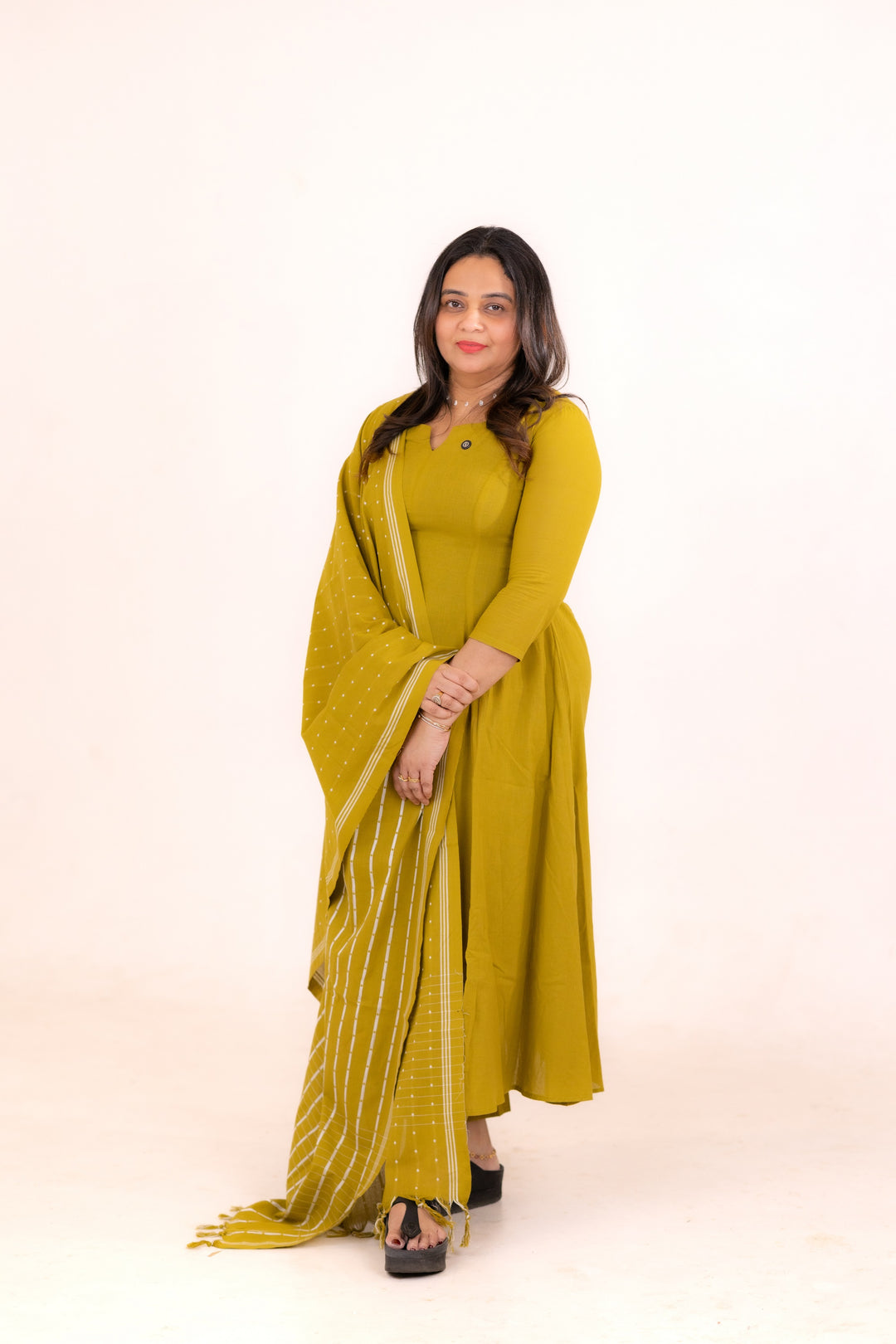 HANDLOOM COTTON TOP,BOTTOM AND DUPATTA - NUWA-619