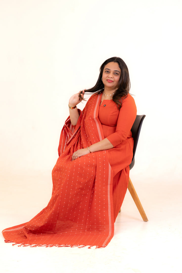 HANDLOOM COTTON TOP,BOTTOM AND DUPATTA - NUWA-619