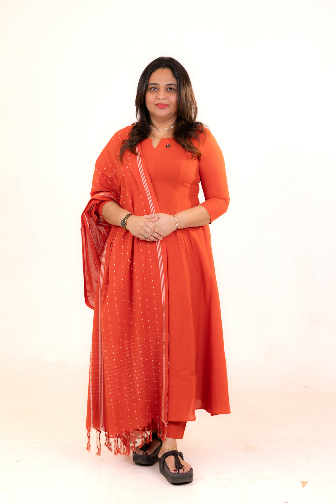 HANDLOOM COTTON TOP,BOTTOM AND DUPATTA - NUWA-619