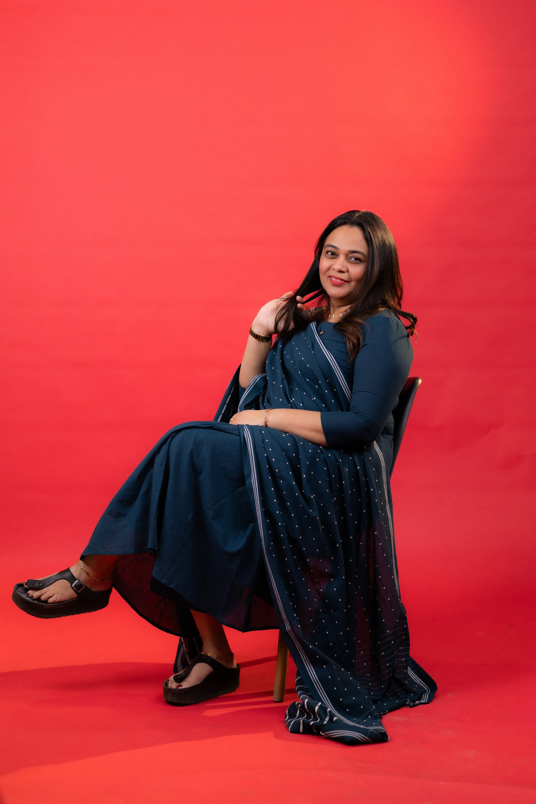 HANDLOOM COTTON TOP,BOTTOM AND DUPATTA - NUWA-619