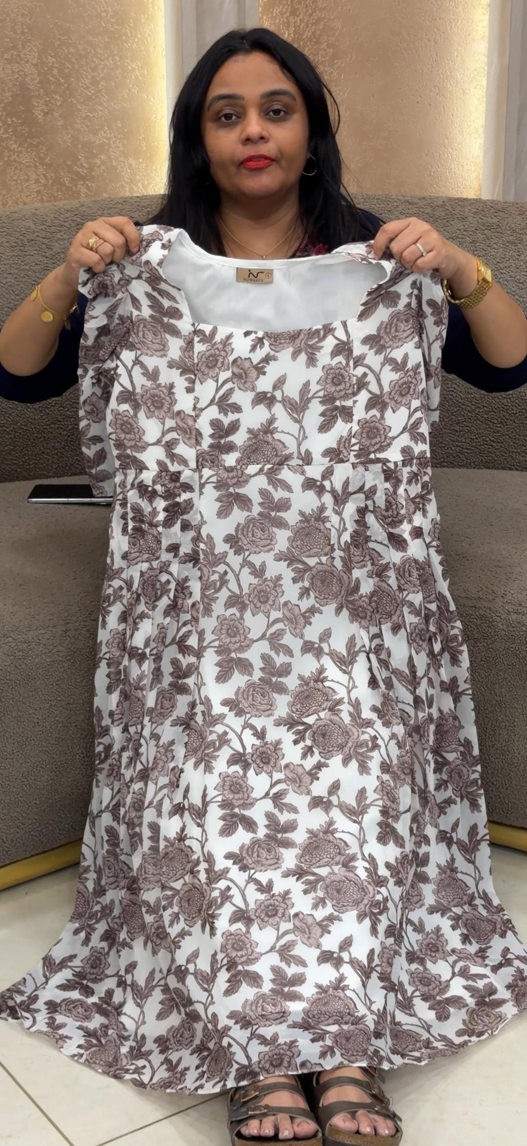 OFFER SALE PRINTED ALINE FROCKS, IMPORTED TOP AND BOTTOM - NUWA - 2450